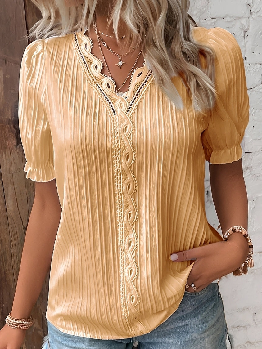 Kristina - Women's stylish V-neck blouse