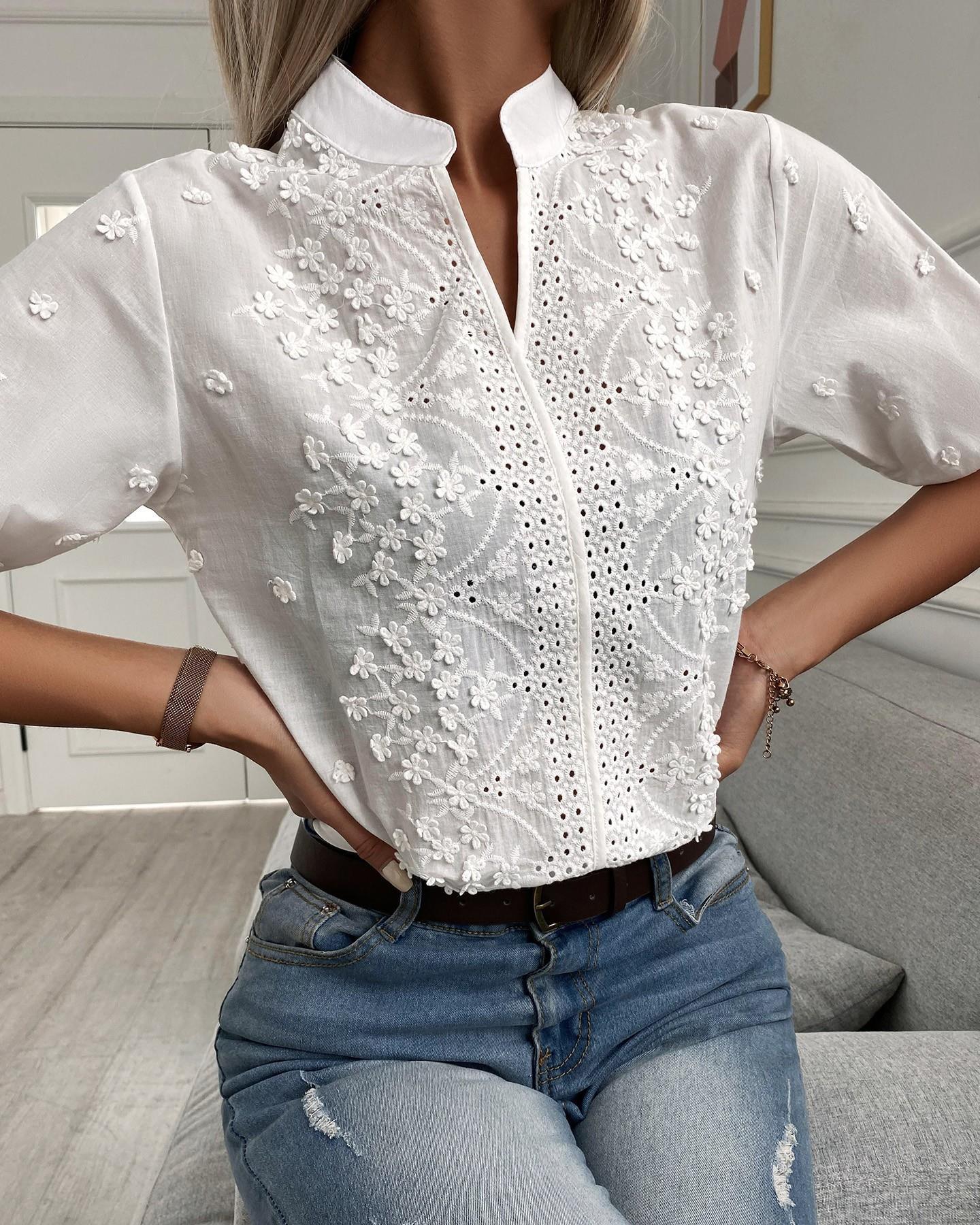 Abby - Stylish blouse with wide sleeves for women