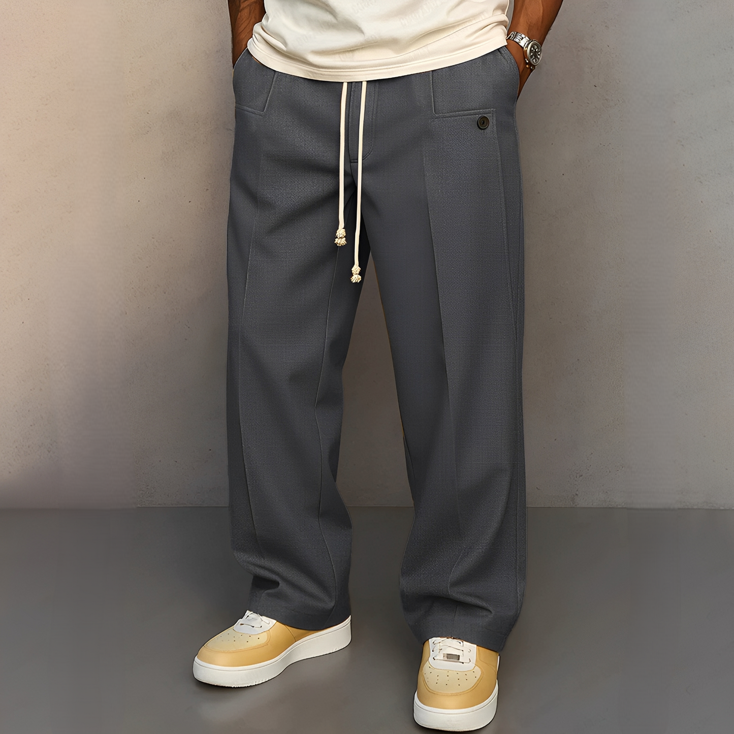 Conor - Men's relaxed, straight-fit drawstring pants
