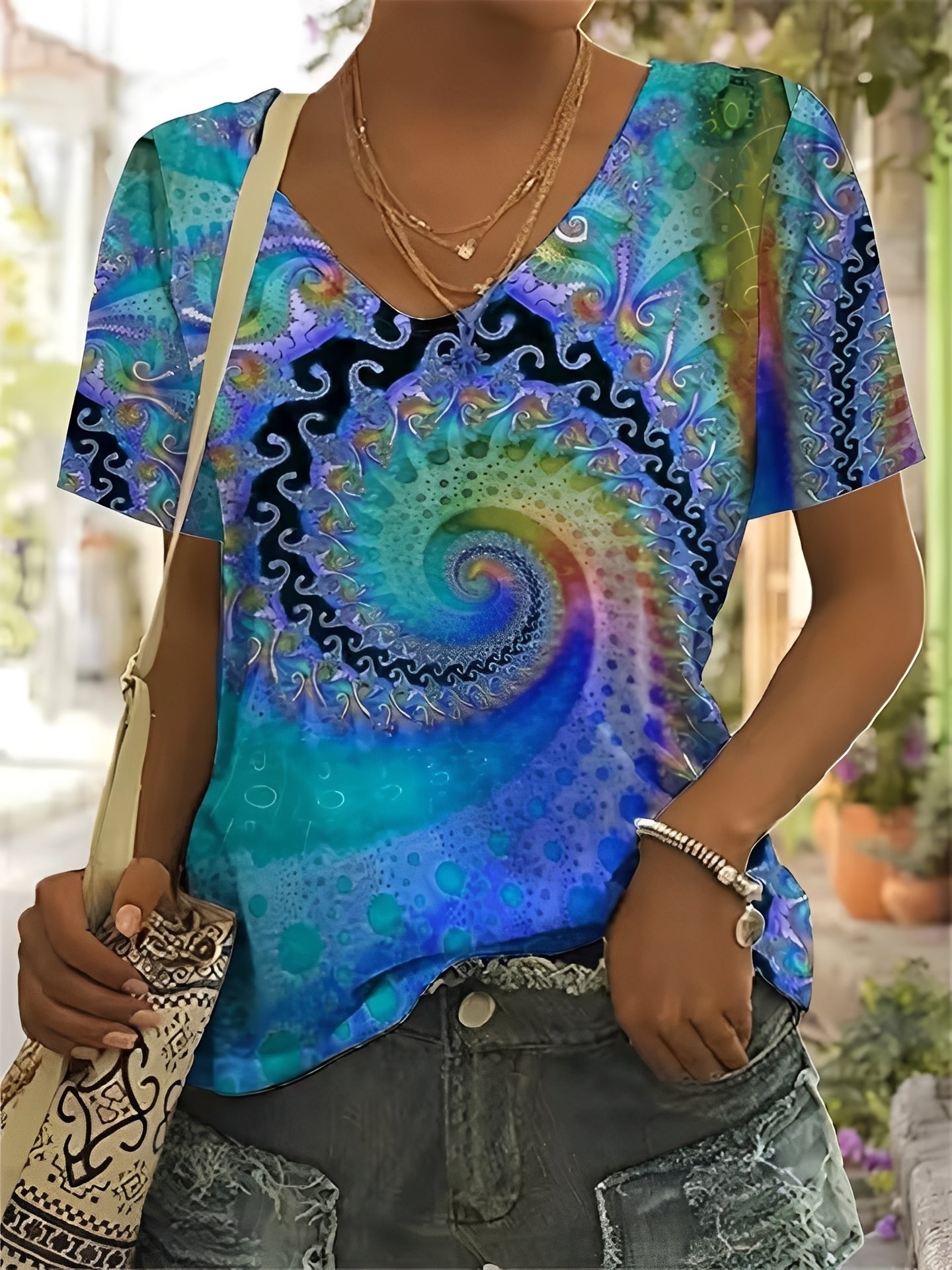 Rachael - Women's V-neck trendy top