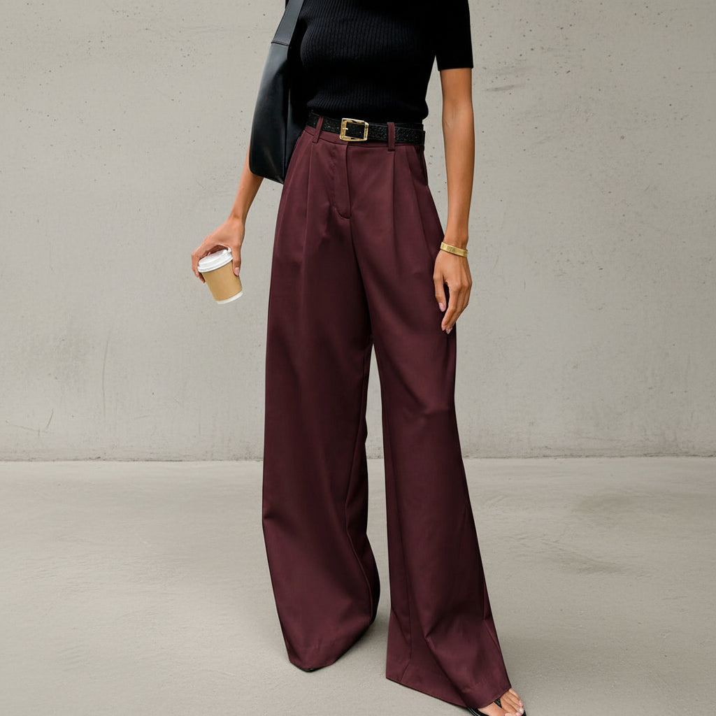 Marlene - Wide-leg pants without belt