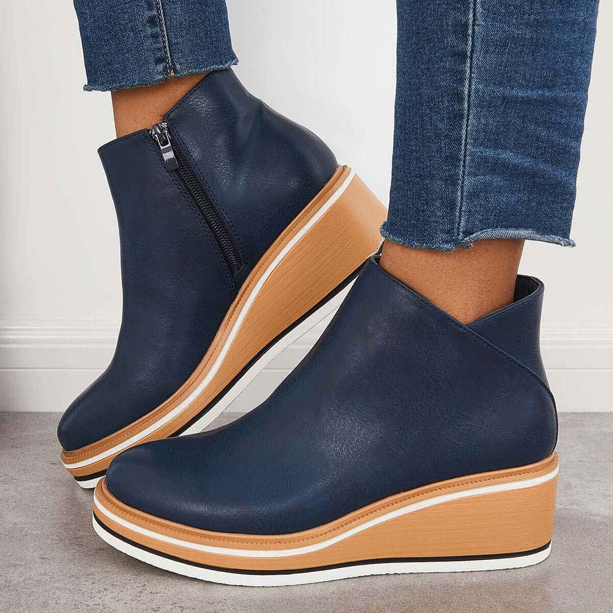 Nikkole - Stylish zippered boots for women