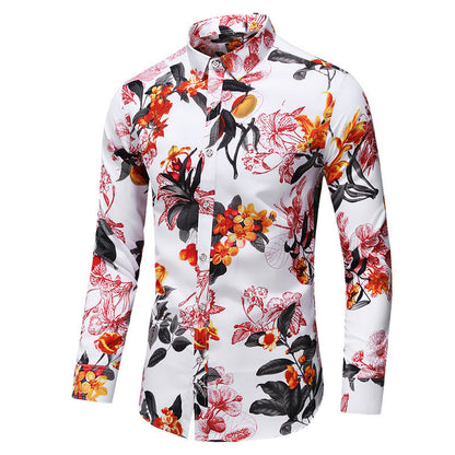 Dexter - Stylish printed long-sleeve shirt for men