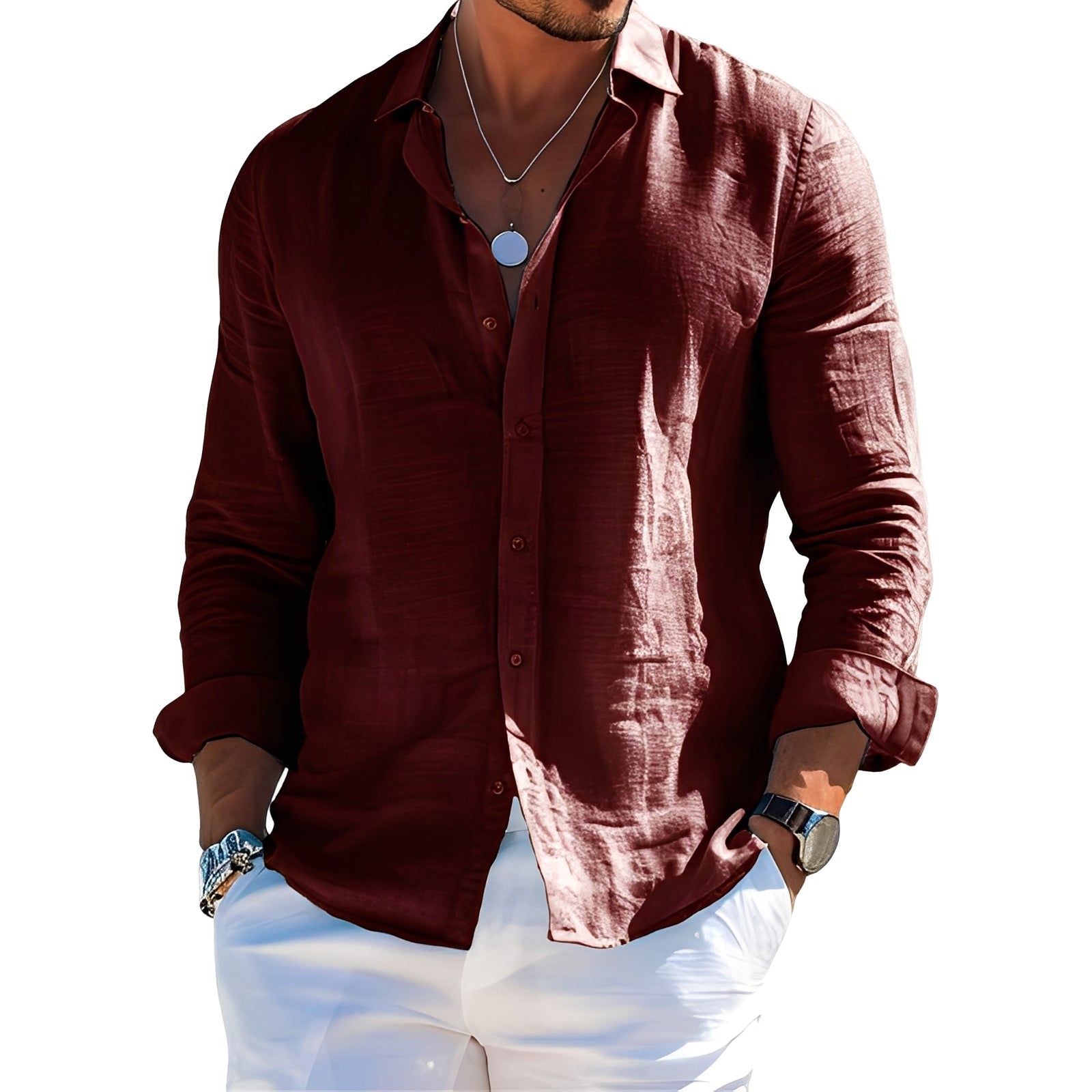 Félicien - Comfortable long-sleeve polo shirt