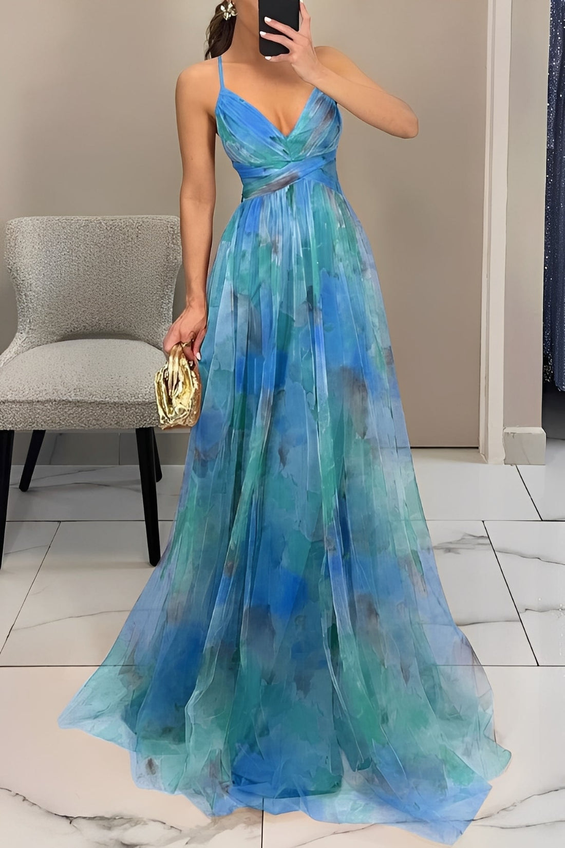 Davina - Trendy A-Line Long Dress