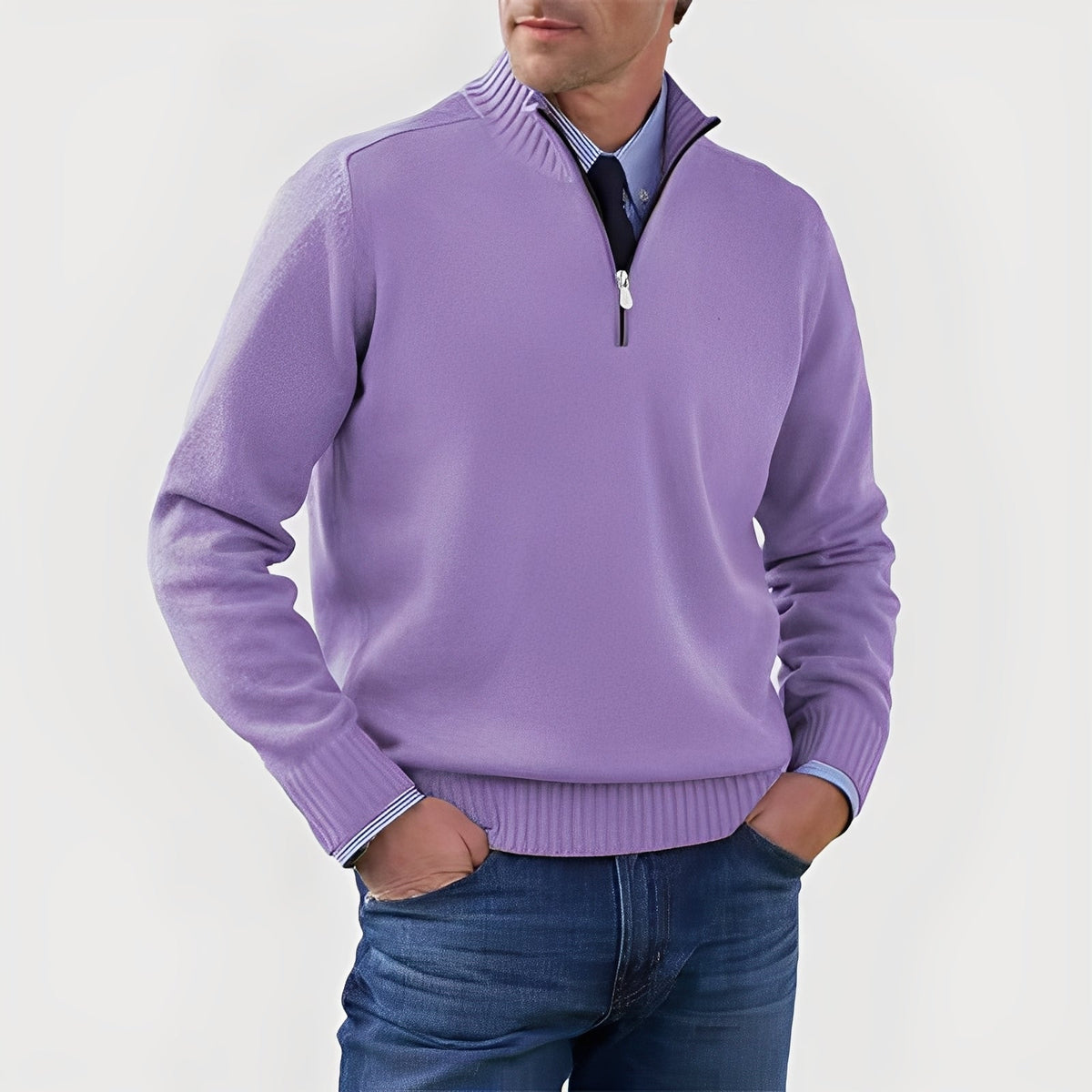 Nolan - Cozy sweater with half zipper