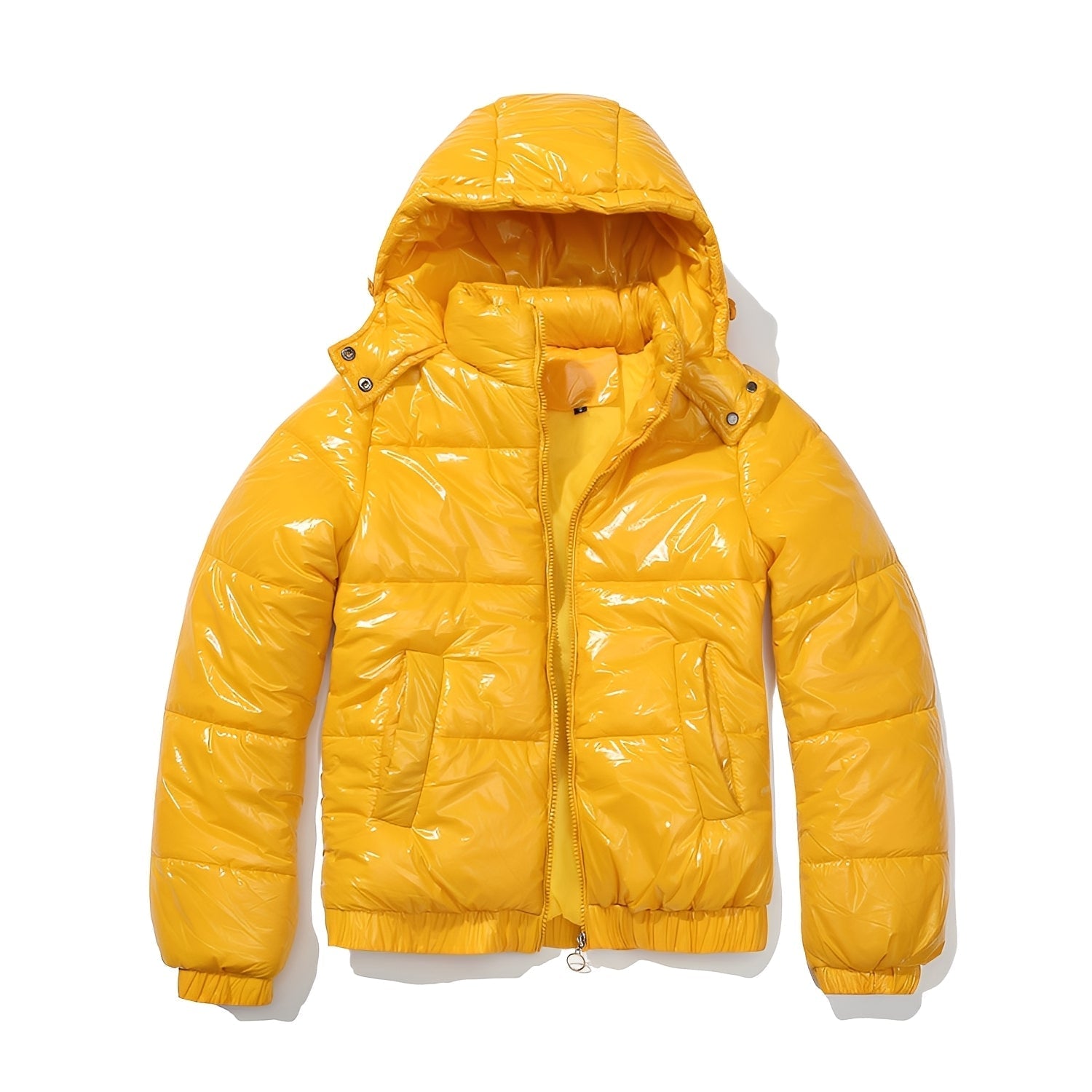 Yazmin - A thick, shiny women's jacket with hood