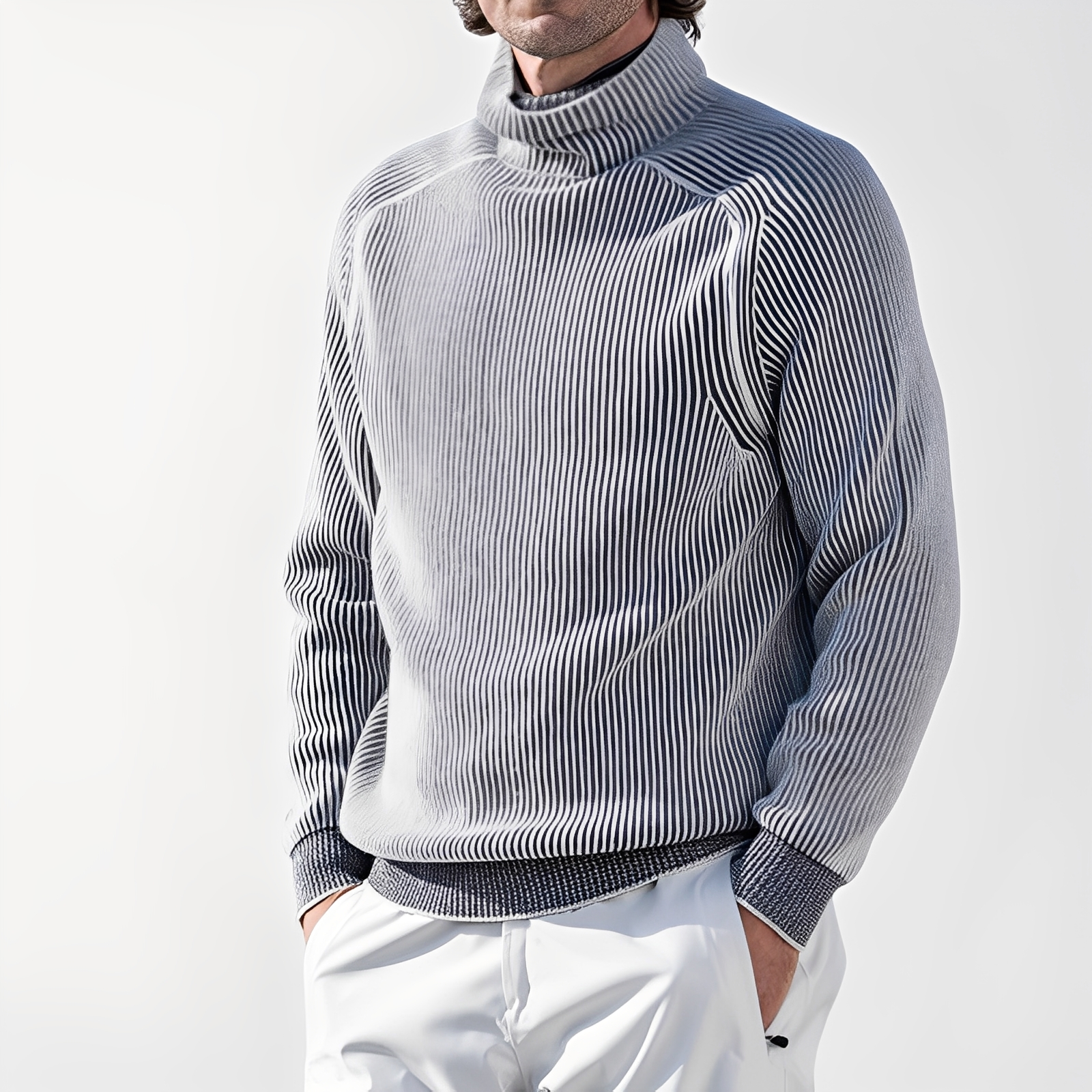 Jarrett - Sweater with Stand-up Collar
