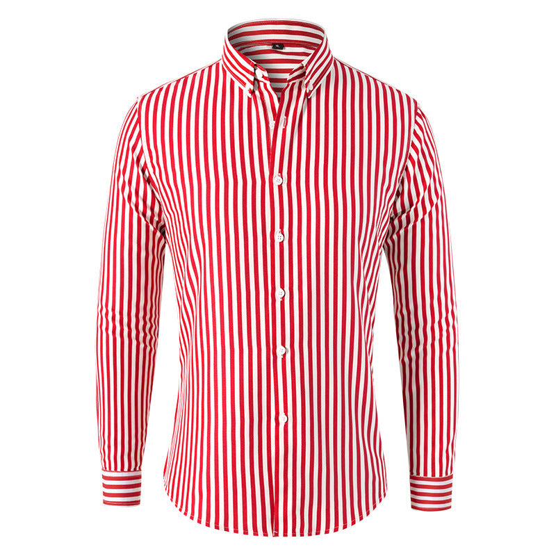 Dexter - Casual, striped long-sleeve shirt for men
