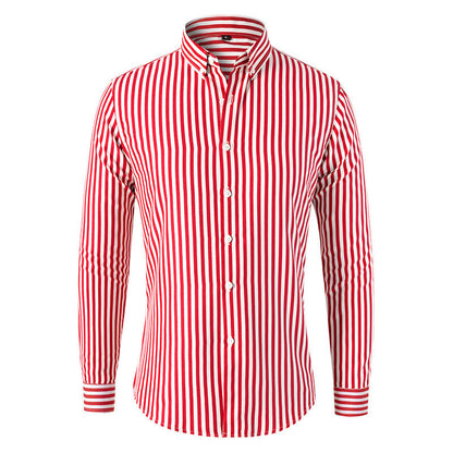 Dexter - Casual, striped long-sleeve shirt for men