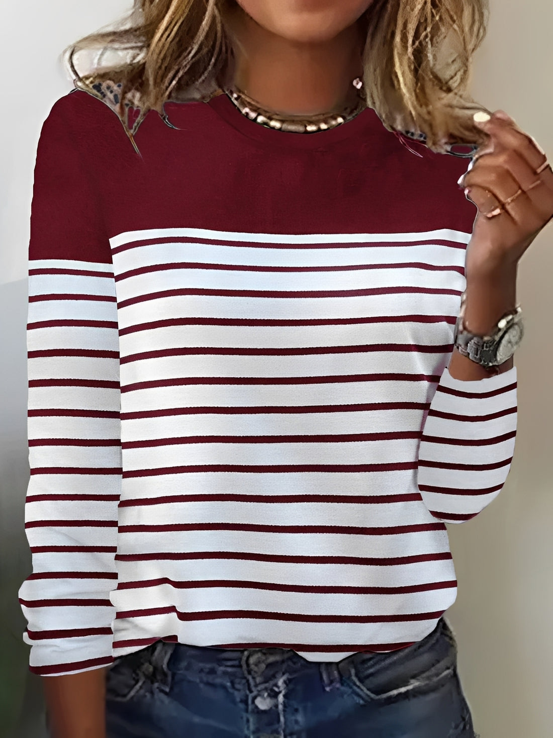 Samantha - Long-sleeved Shirt Women - Stylish and Casual
