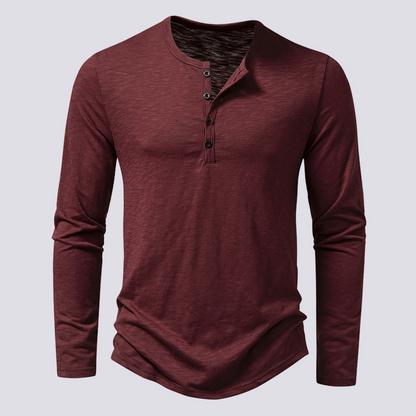 Tony - Casual long-sleeve shirt with button placket for men