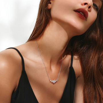 Flower charm necklace - Necklace of shiny petals