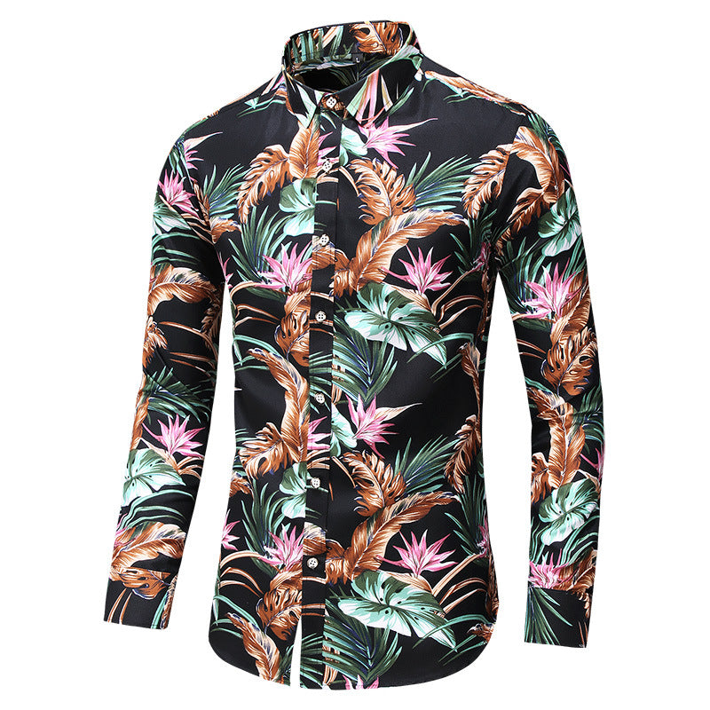 Dexter - Stylish printed long-sleeve shirt for men