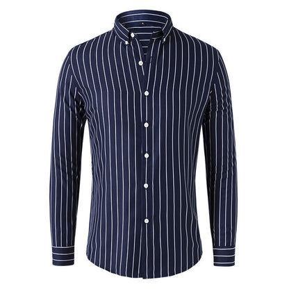 Dexter - Casual, striped long-sleeve shirt for men
