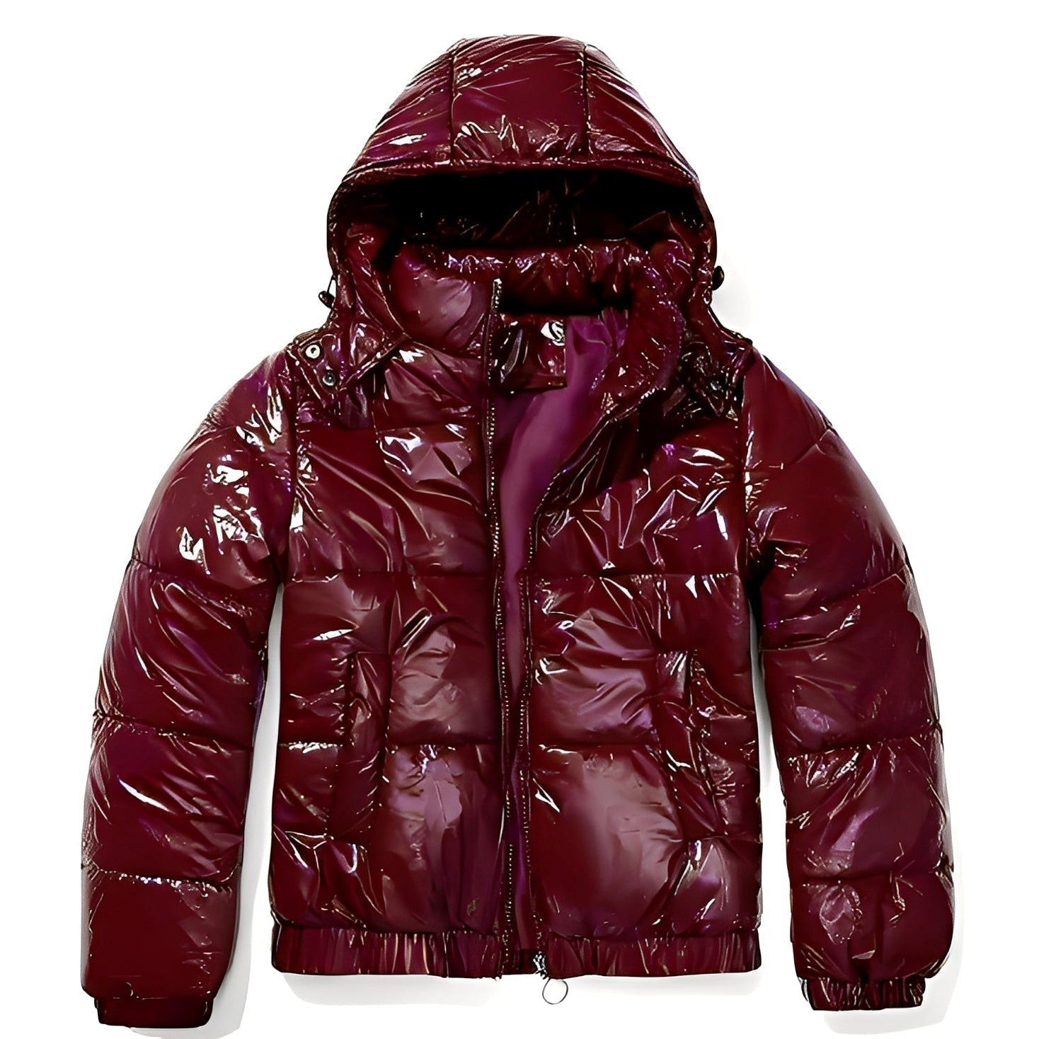 Yazmin - A thick, shiny women's jacket with hood