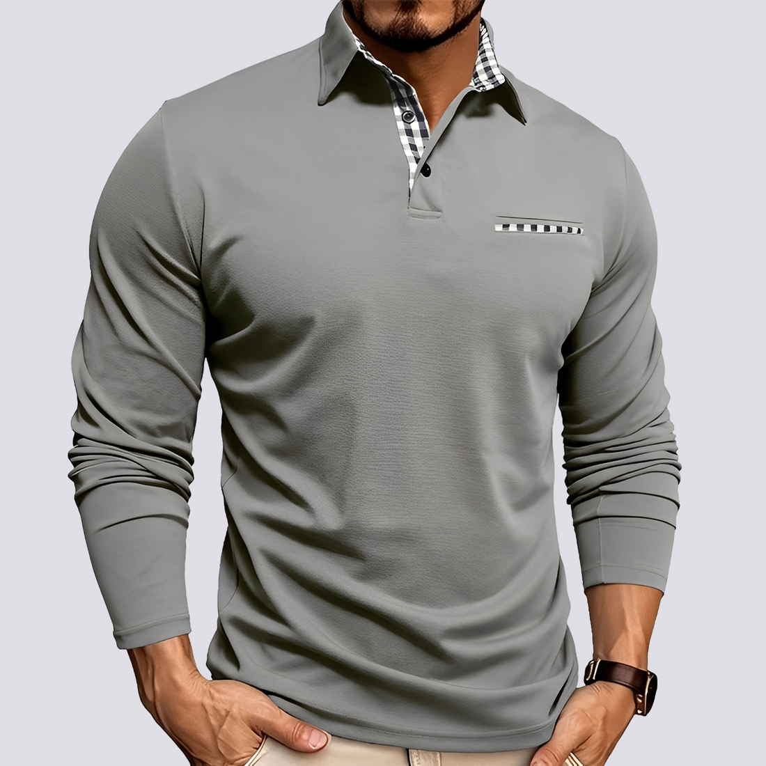 Mark – Polo shirt for men – Casual long-sleeve shirt