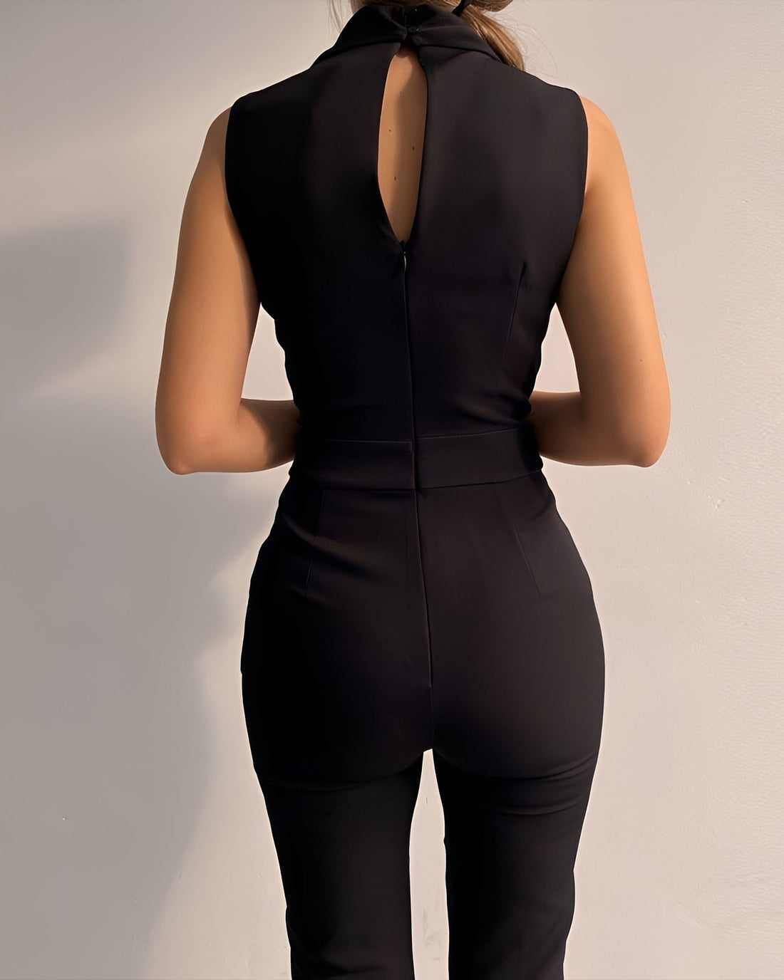 Jannat - Refined Lapel Jumpsuit