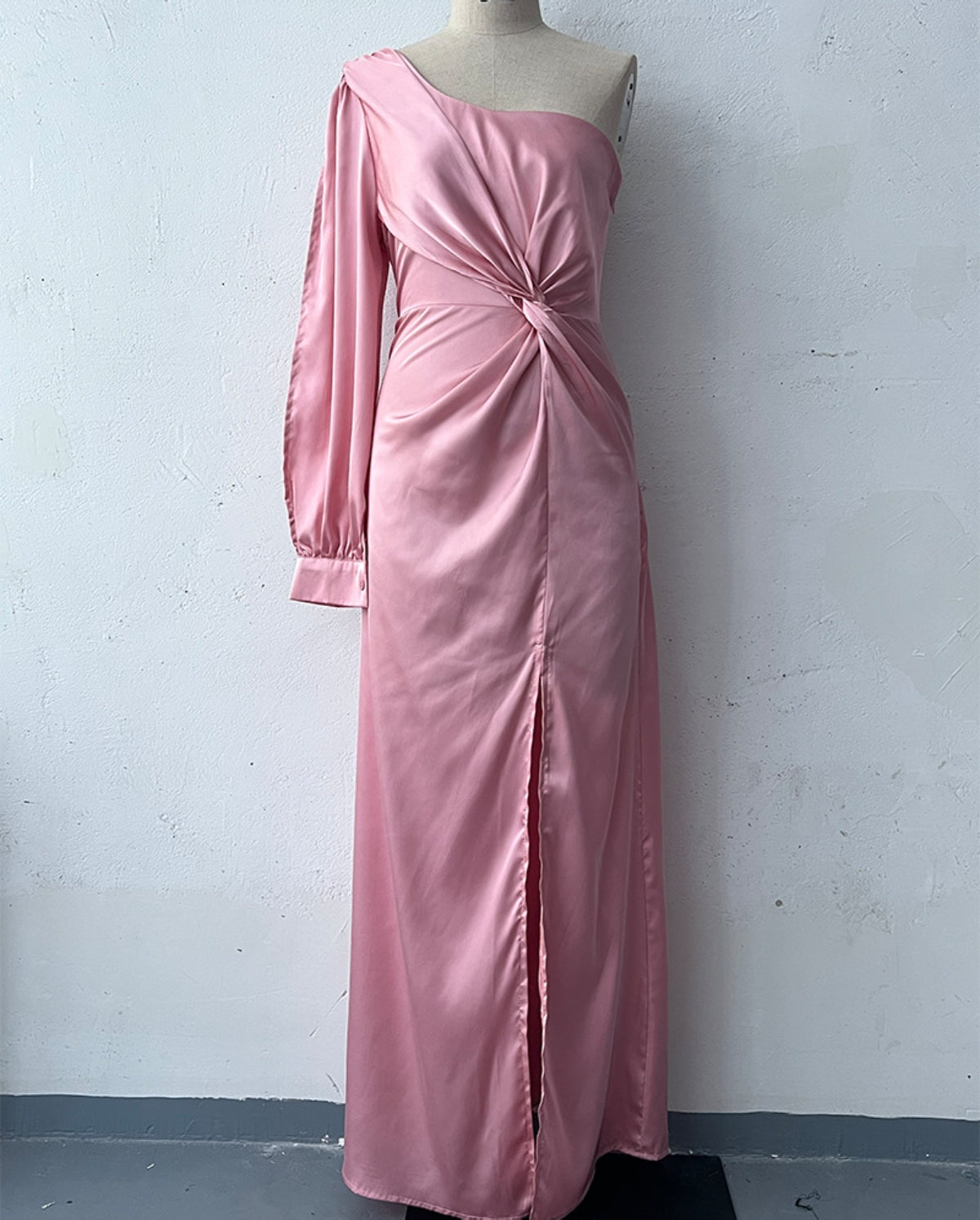 Helena - Elegant one-shoulder dress with slit for women