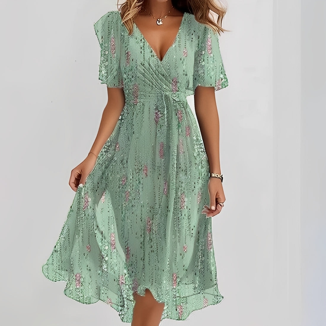 Emelia - Floral Chiffon Dress
