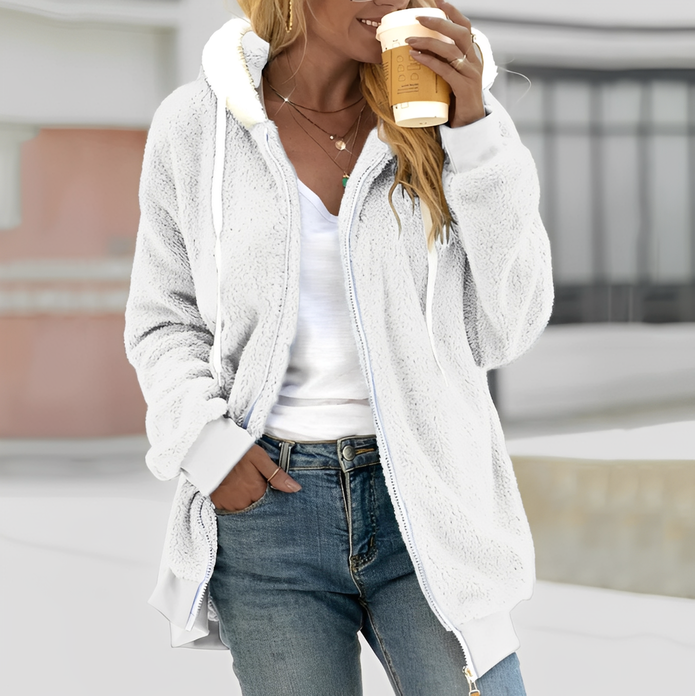Chloe - Warm hooded jacket for women