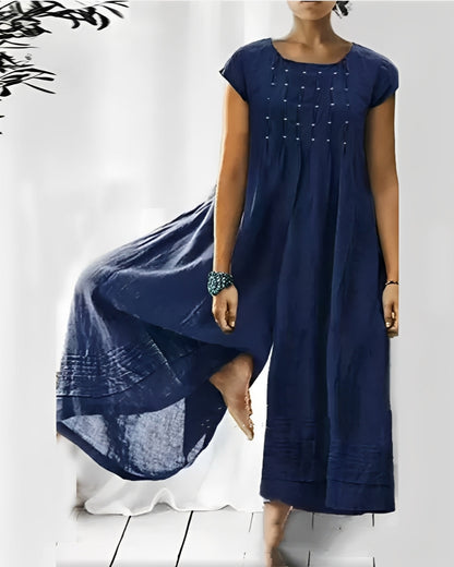 Claudia - Stylish short-sleeve jumpsuit for women