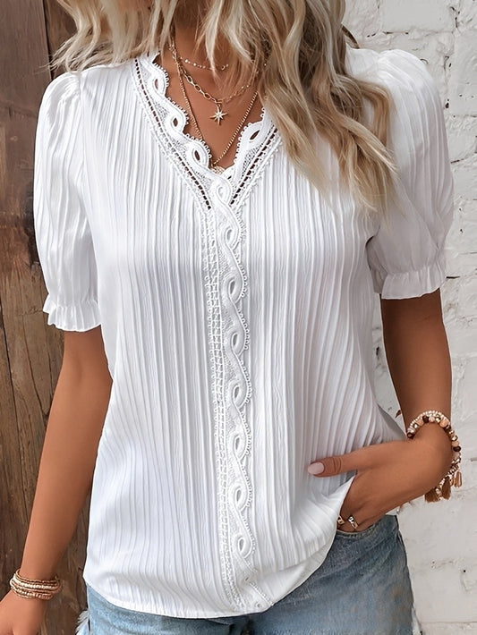 Kristina - Women's stylish V-neck blouse