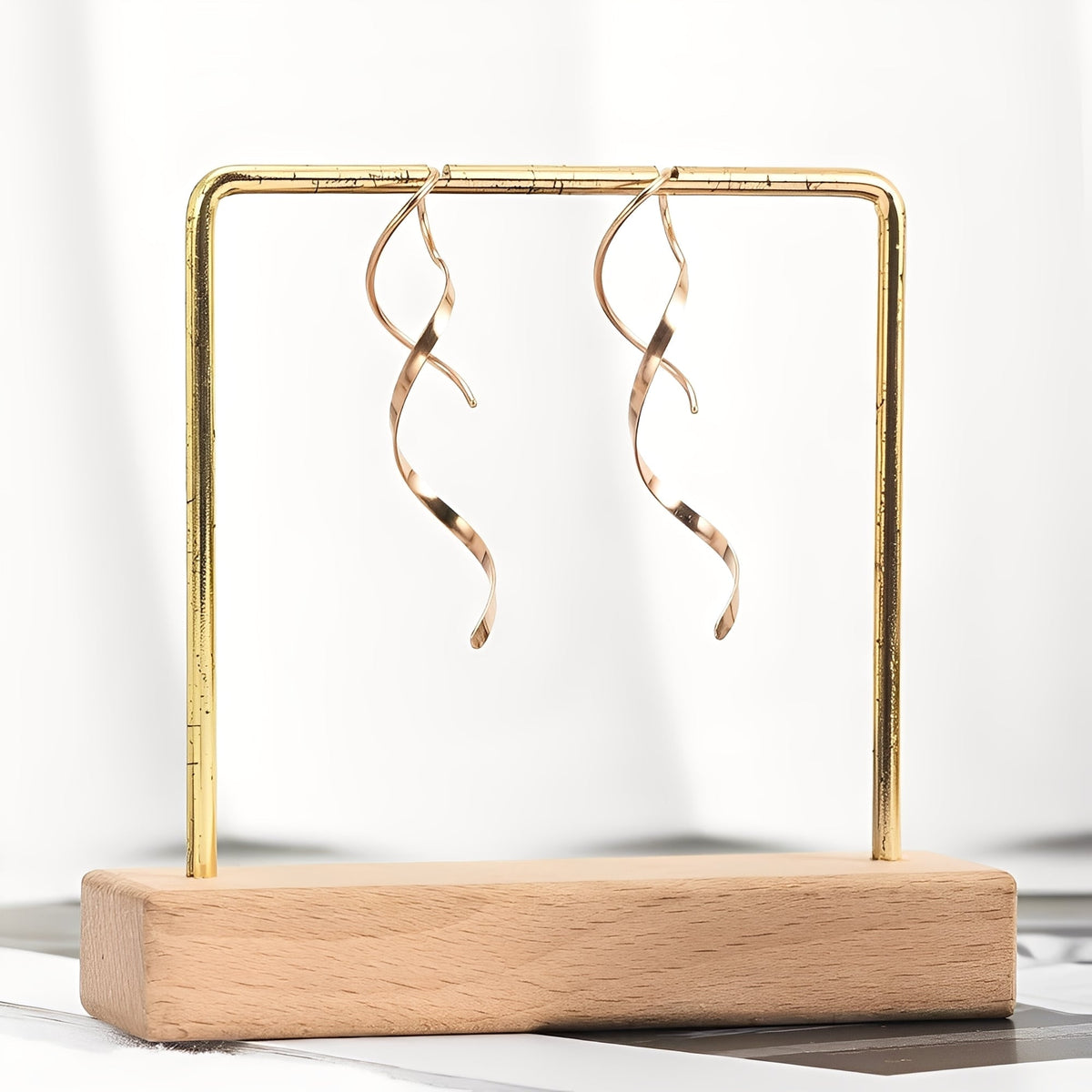 Mel – Gold Spiral Earrings