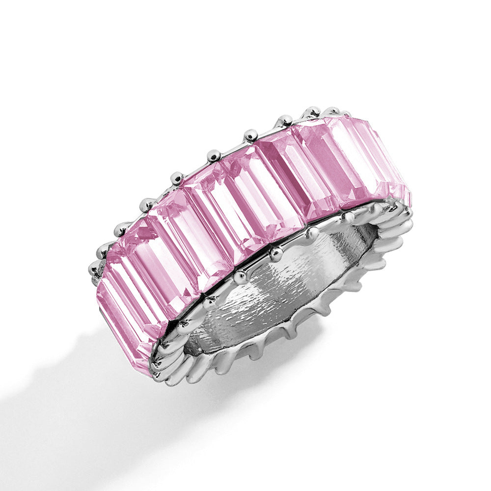 Naya – Modern Geometric Ring of Colored Alloy