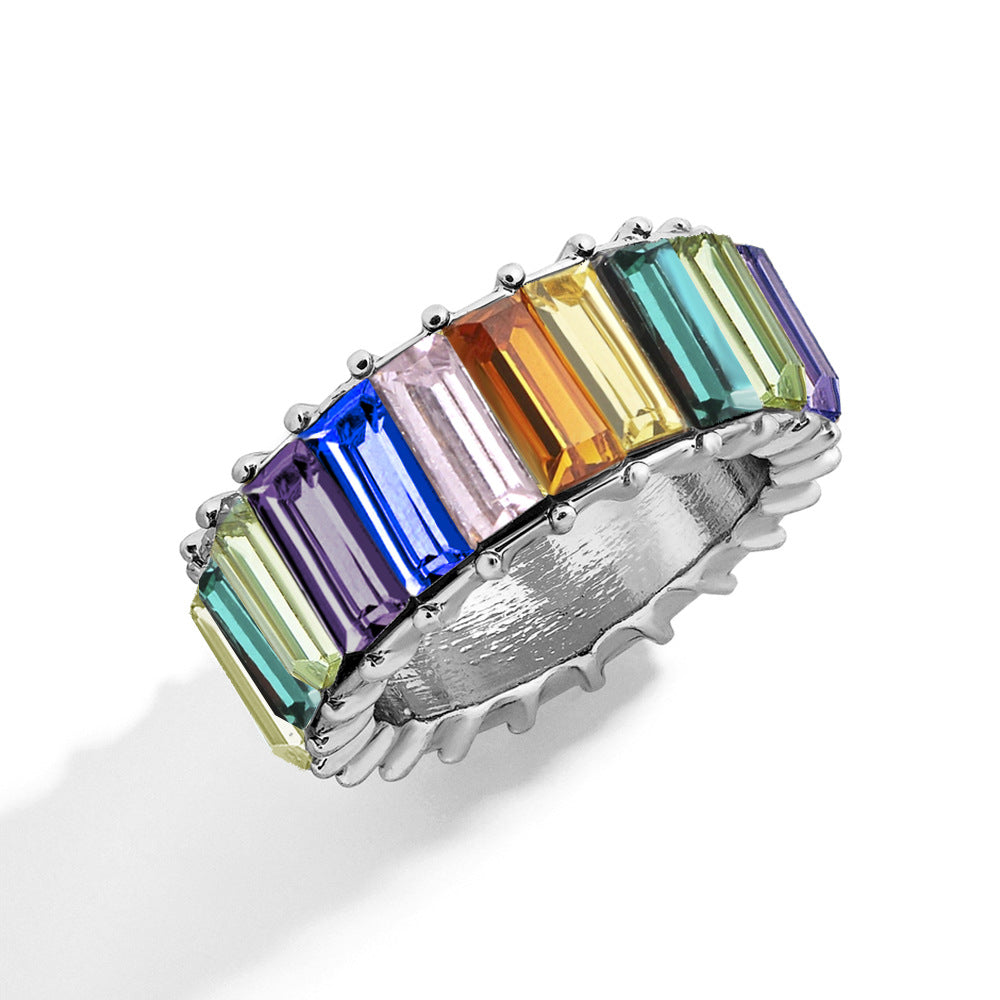 Naya – Modern Geometric Ring of Colored Alloy