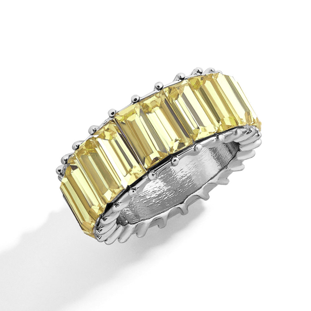 Naya – Modern Geometric Ring of Colored Alloy