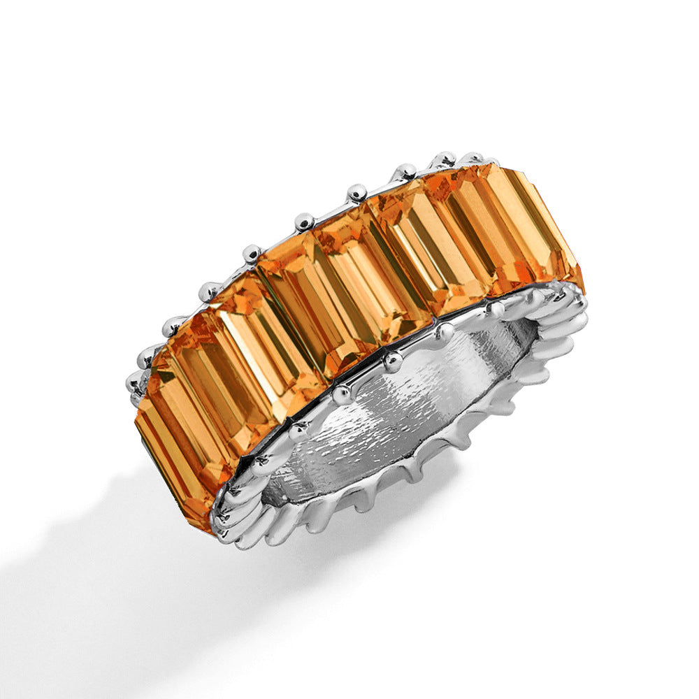 Naya – Modern Geometric Ring of Colored Alloy