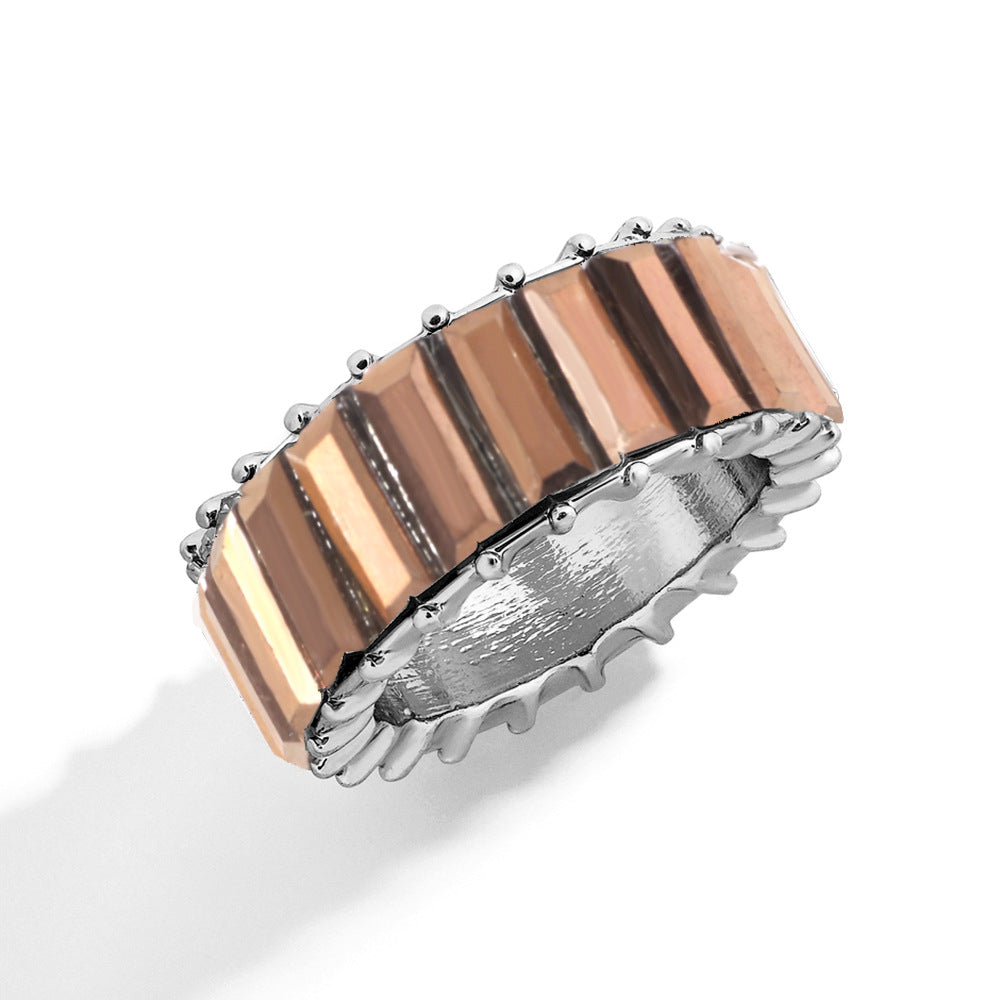 Naya – Modern Geometric Ring of Colored Alloy