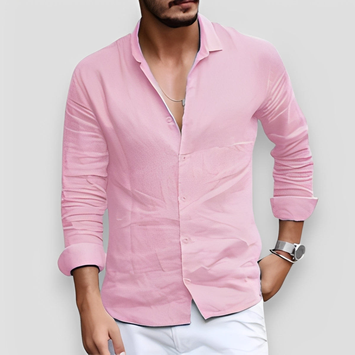 Félicien - Comfortable long-sleeve polo shirt