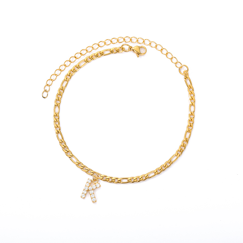 Ankle with Initial - Ankle bracelet with your initial