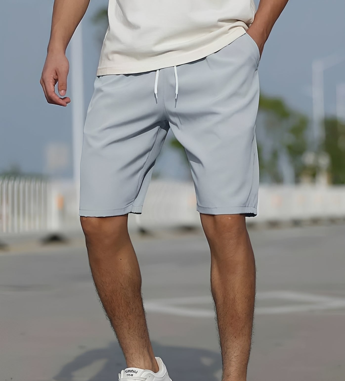 Tristan - Men's relaxed drawstring shorts