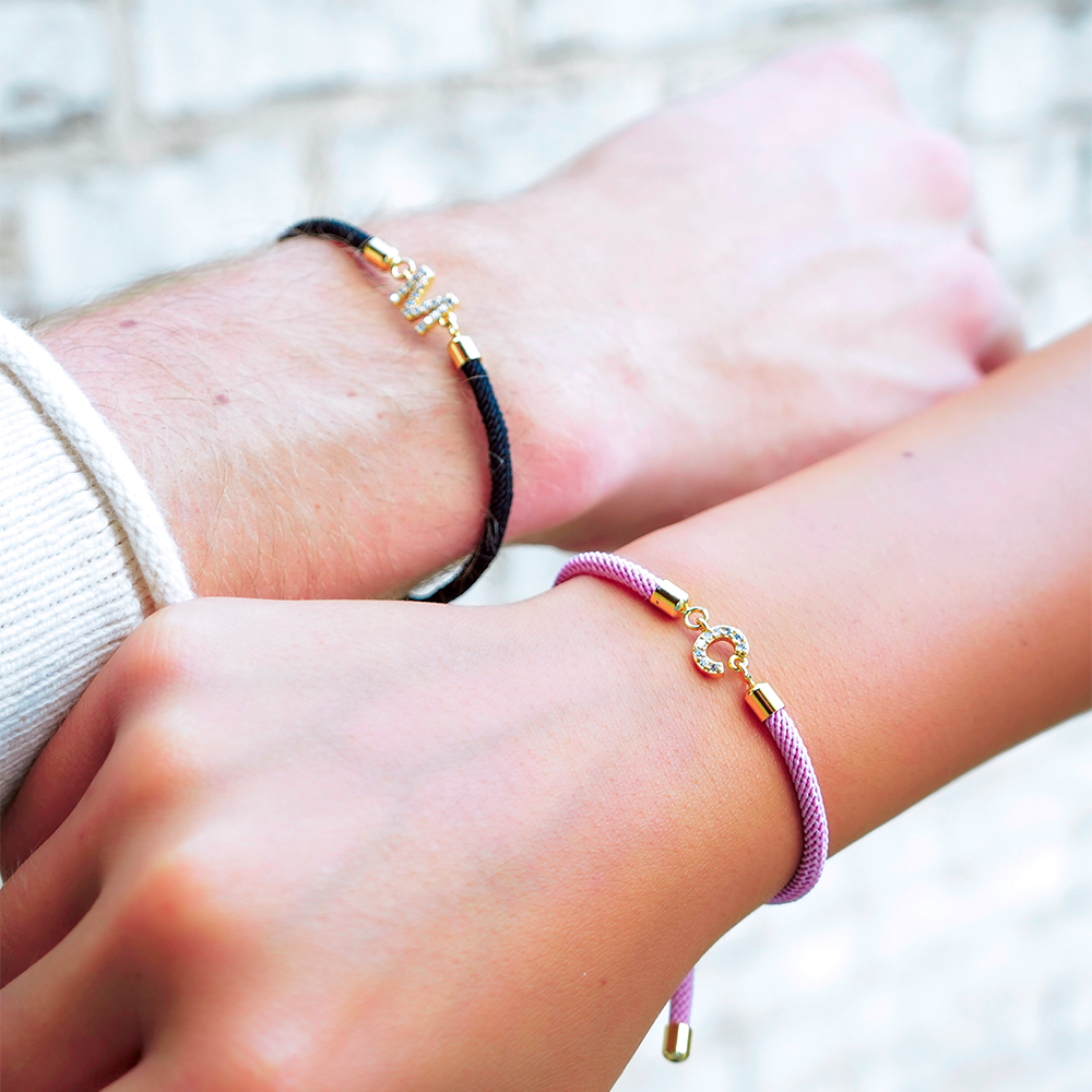 Calla – Adjustable bracelet with engraved initial