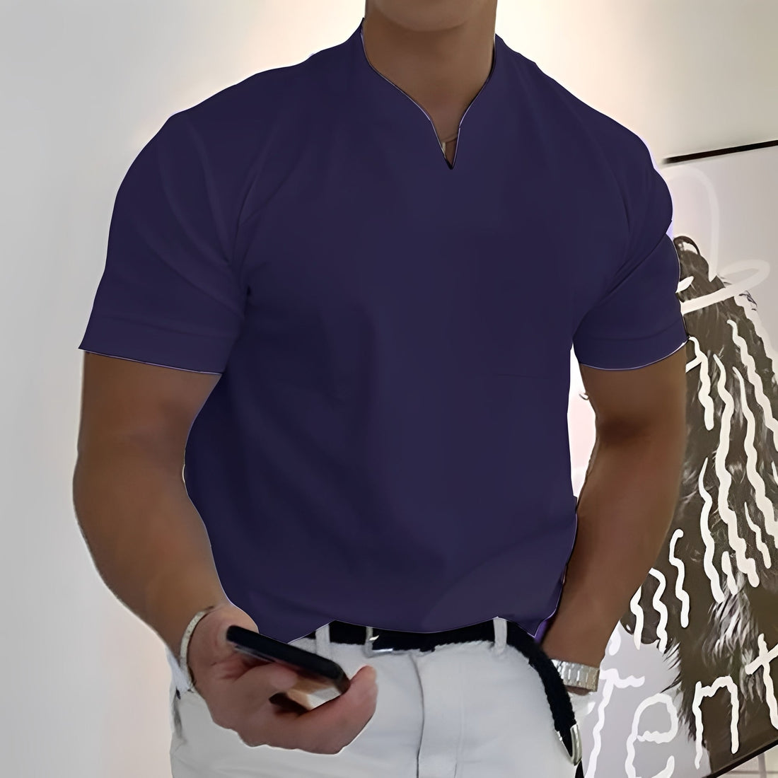 Joel - Casual shirt with elastic band for men