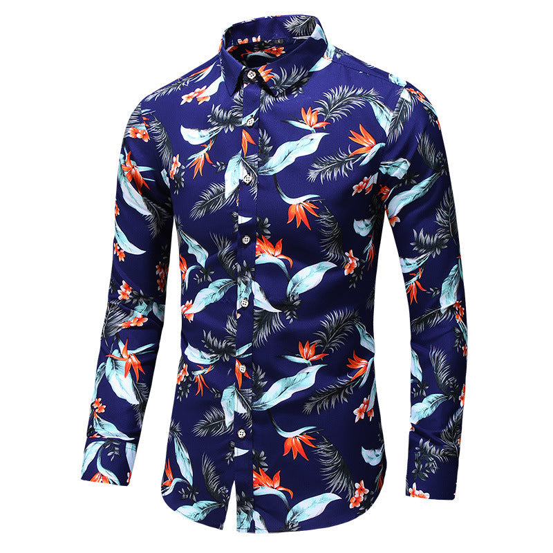 Dexter - Stylish printed long-sleeve shirt for men