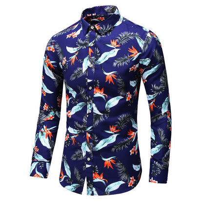 Dexter - Stylish printed long-sleeve shirt for men