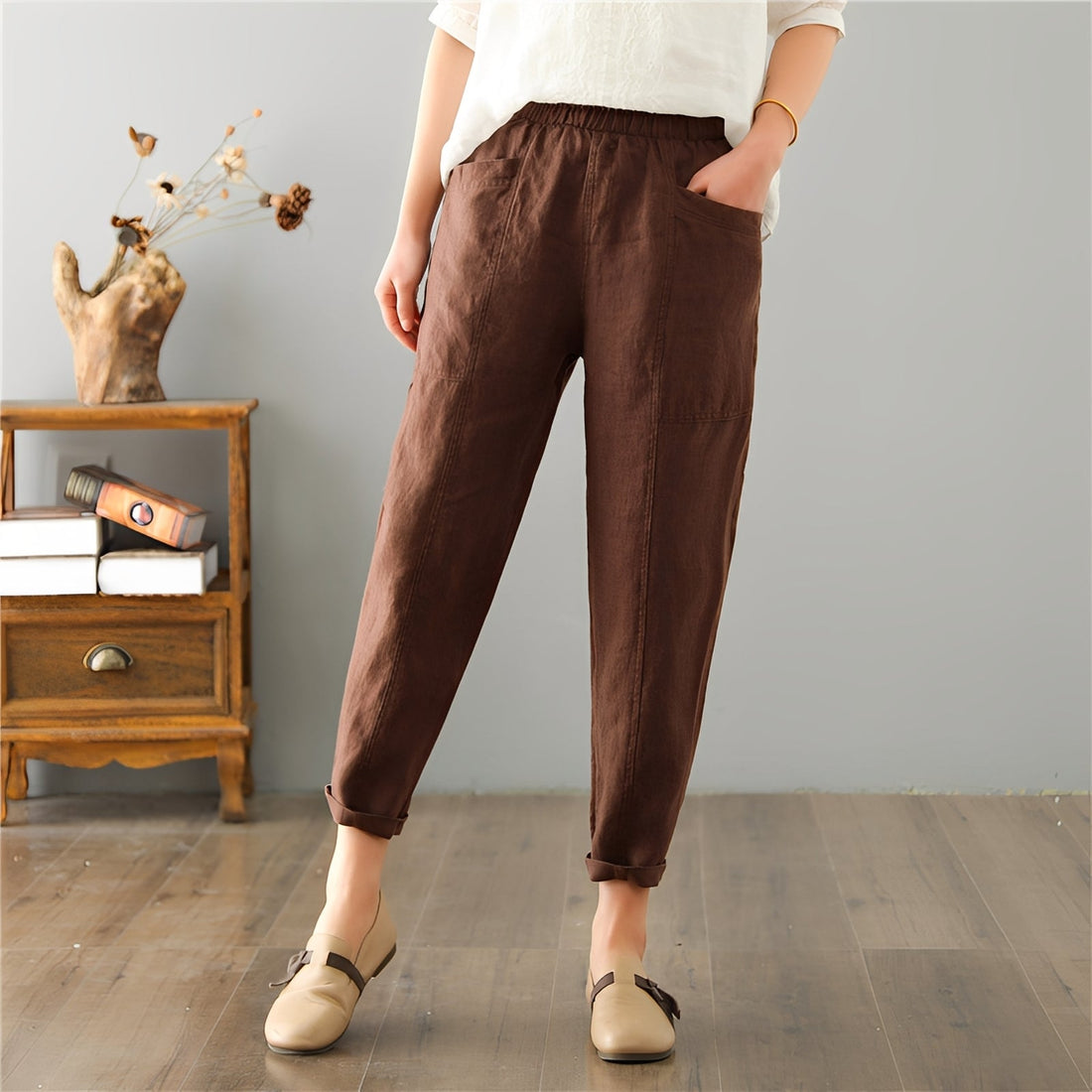 Gretchen - Casual leisure pants with pockets for women