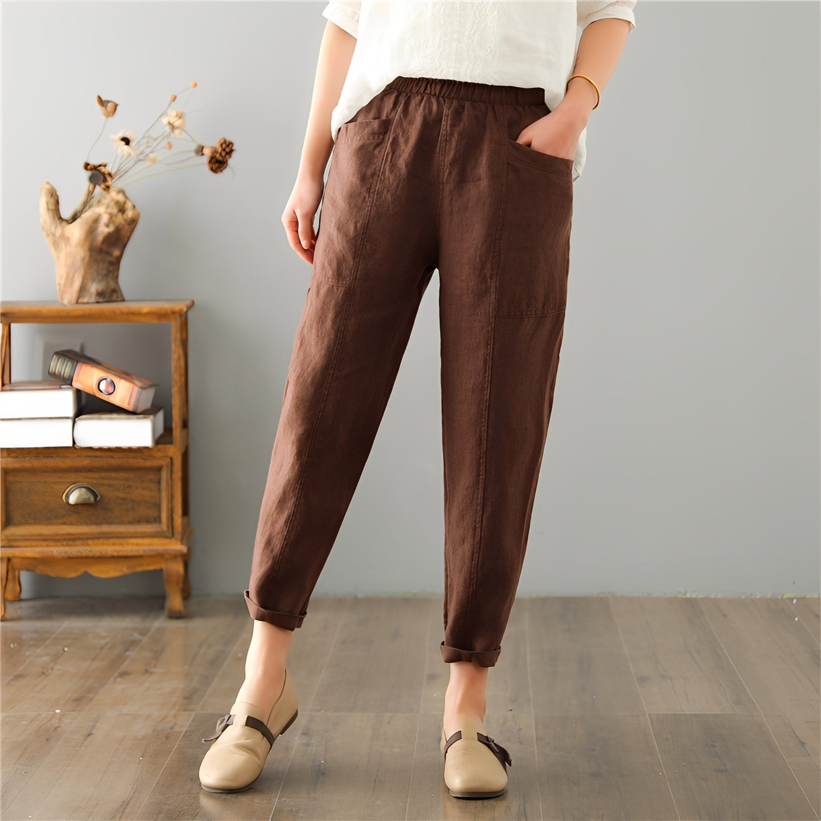 Gretchen - Casual leisure pants with pockets for women