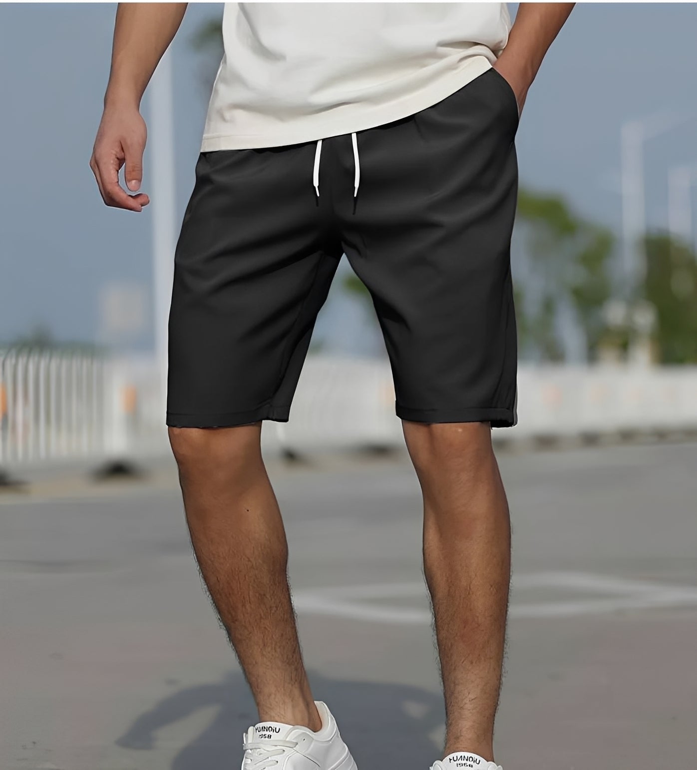 Tristan - Men's relaxed drawstring shorts
