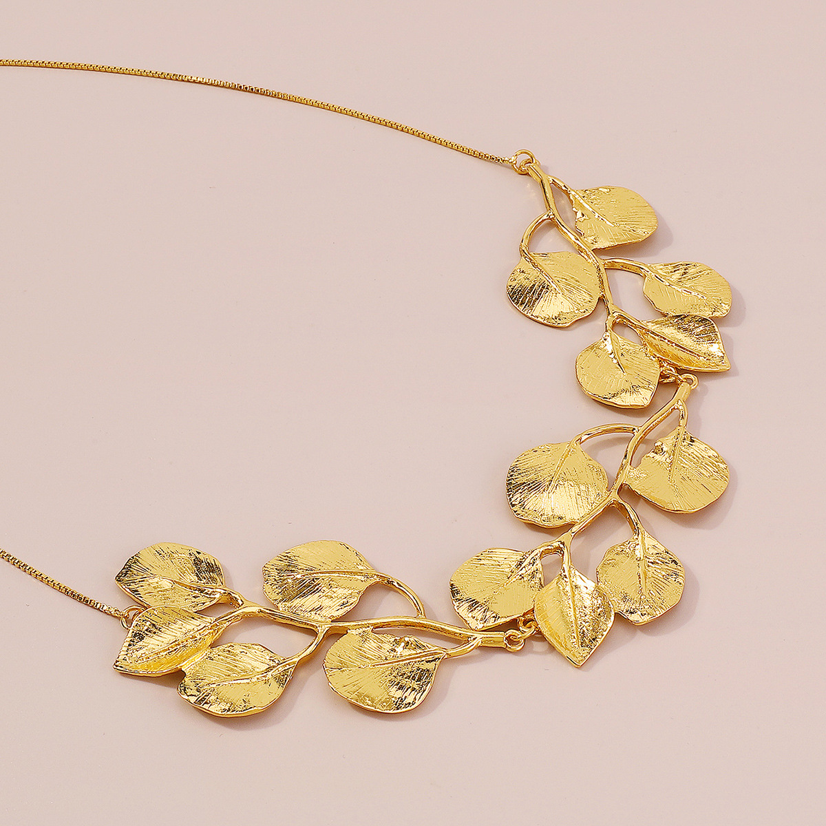 Golden Leaf - Vintage Fig Leaf Necklace