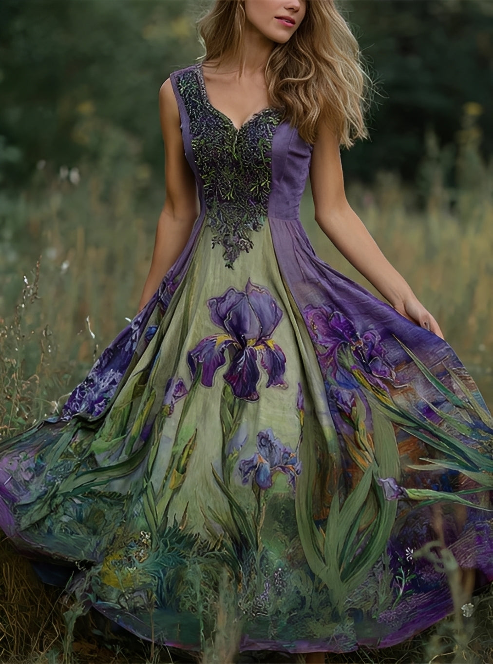 Erica - Stylish maxi dress with floral pattern for women