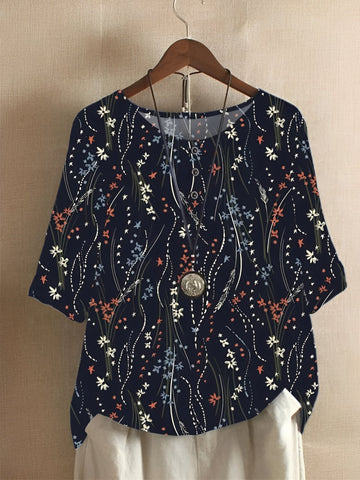 Hennie - Printed, loose-fitting shirt for women