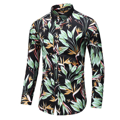 Dexter - Stylish printed long-sleeve shirt for men