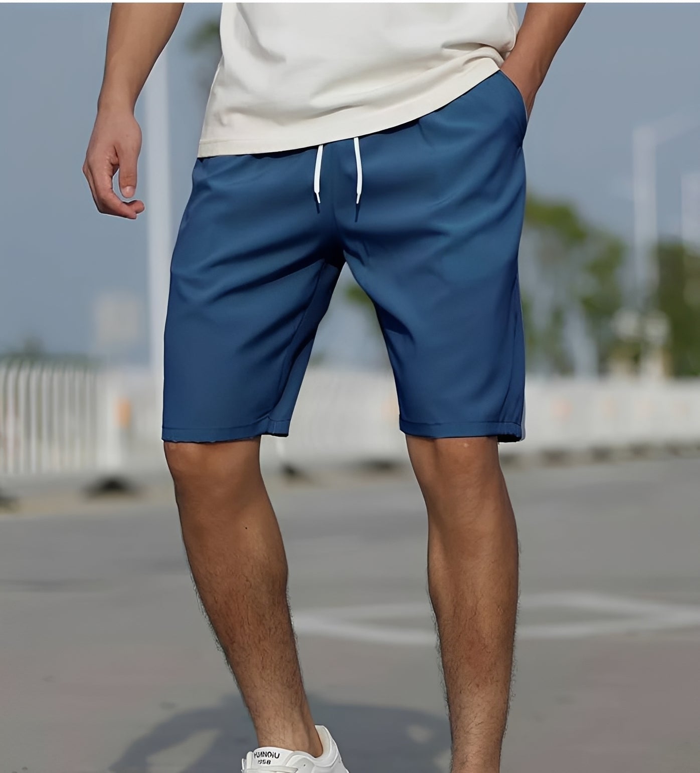 Tristan - Men's relaxed drawstring shorts
