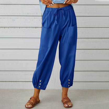 Christa - Casual, Loose-Fitting Cropped Pants for Women