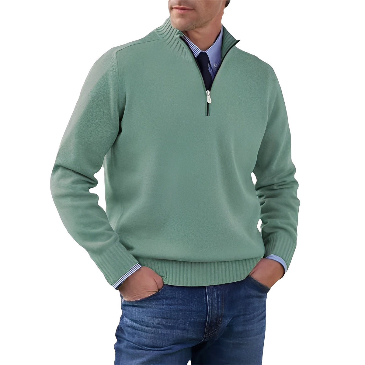 Nolan - Cozy sweater with half zipper
